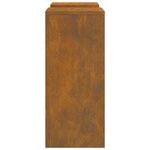 vidaXL Supports de Plante Extérieur Pilier 2 Pièces 24x24x55 cm Acier Corten