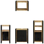 vidaXL Ensemble de mobilier de salle de bain avec étagère 4 Pièces