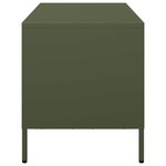 vidaXL Meuble TV vert olive 68x39x43 5 cm acier laminé à froid