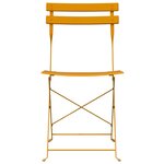 vidaXL Chaise de jardin pliante 2 Pièces Moutarde 42 x 46 x 82cm Métal
