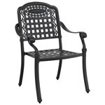 vidaXL Ensemble de salle à manger pour jardin 5 Pièces Noir Aluminium