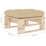 vidaXL Pouf palette de jardin bois de pin imprégné