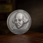 FIRST FOLIO William Shakespeare 400th Anniversary Edition 5 Oz argent monnaie 5000 Francs Cameroon 2023