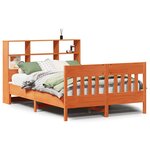vidaXL Cadre de lit sans matelas cire marron 150x200cm bois pin massif
