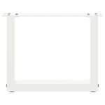 vidaXL Pieds de table basse en U 2 pièces Blanc 40 x (30-31) cm Acier
