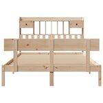 vidaXL Lit bibliothèque sans matelas 140x190 cm bois de pin massif