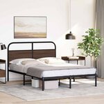 vidaXL Cadre de lit sans matelas 120x190 cm chêne marron