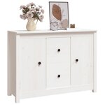 vidaXL Buffet Blanc 100x35x74 cm Bois massif de pin