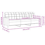 vidaXL Ensemble de canapés 3 Pièces avec repose-pied rouge bordeaux tissu