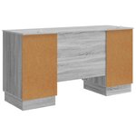 vidaXL Bureau Sonoma gris 142 5 x 50 x 75 cm Bois d'ingénierie