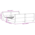 vidaXL Cadre de lit sans matelas blanc 150x200 cm bois de pin massif