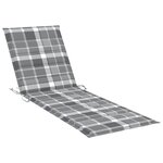 vidaXL Chaise longue de jardin avec table et coussin Pin imprégné