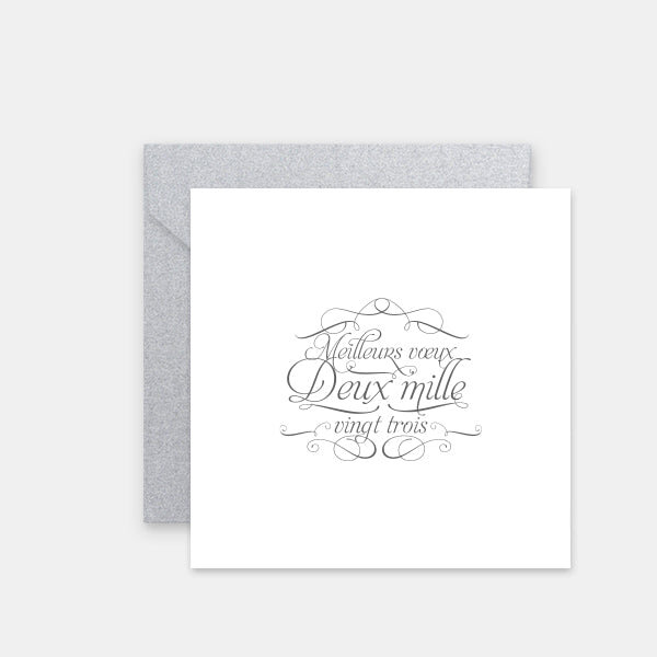 Lot de 25 cartes de voeux anglaise grise