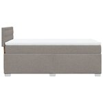 vidaXL Sommier à lattes de lit avec matelas Taupe 100x200 cm Tissu
