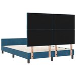 vidaXL Cadre de lit avec tête de lit Bleu foncé 140 x 190 cm Velours
