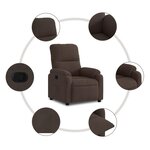 vidaXL Fauteuil inclinable marron tissu microfibre