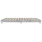 vidaXL Cadre de lit sans matelas gris béton 140x200 cm
