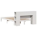 vidaXL Lit bibliothèque sans matelas blanc 140x190 cm bois pin massif