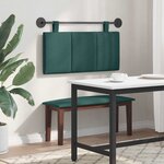 vidaXL Tête de lit suspendue Vert foncé Tissu