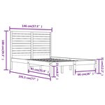 vidaXL Cadre de lit sans matelas 140x190 cm bois massif