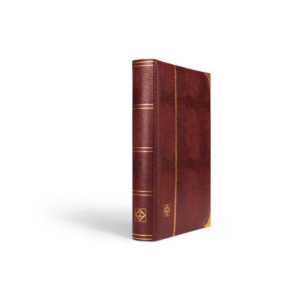 Classeur design Croco 64 pages noires pour timbres. Couleur - Rouge