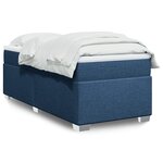vidaXL Sommier à lattes de lit avec matelas Bleu 80x200 cm Tissu