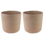 vidaXL Ensemble de Pots à Plantes 2 Pièces Naturel Ø 28 x 28 cm