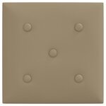 vidaXL Panneaux muraux 12 Pièces Cappuccino 30x30 cm Similicuir 1 08 m²