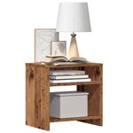 vidaXL Tables de chevet 2 Pièces vieux bois 40x30x40 cm bois d'ingénierie