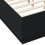 vidaXL Cadre de lit sans matelas noir 140x190 cm