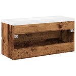 vidaXL Armoire lavabo avec bassin intégré vieux bois