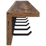 vidaXL Porte-manteau mural Bois ancien 100 x 10.5 x 10.5 cm