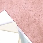 vidaXL Tapis en Fourrure Synthétique de Lapin Olite Rose 160 x 160 cm
