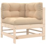 vidaXL Salon de jardin 10 Pièces avec coussins bois massif