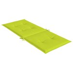 vidaXL Coussins de chaise de jardin à dossier haut lot de 4 vert vif