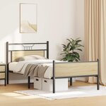 vidaXL Cadre de lit sans matelas chêne sonoma 100x190 cm