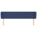 vidaXL Tête de lit avec oreilles Bleu 203x23x78/88 cm Tissu