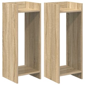 vidaXL Support de Plante 2 pièces Chêne Sonoma 30 x 30 x 80 cm