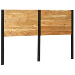 vidaXL Tête de lit 160 cm bois massif d'acacia et fer