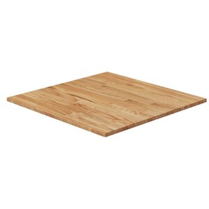vidaXL Dessus de table carré Marron clair80x80x1 5cm Bois chêne traité