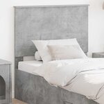 vidaXL Tête de lit Gris béton 100 cm Bois d'ingénierie