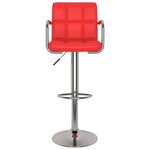 vidaXL Tabourets de bar lot de 2 rouge similicuir