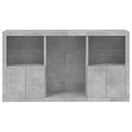 vidaXL Buffet avec lumières LED gris béton 181 5x37x100 cm