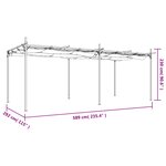 vidaXL Pergola avec toit rétractable taupe 589x292x230 cm