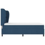 vidaXL Lit à ressorts avec matelas Bleu 140 x 200 cm tissu