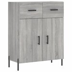 vidaXL Buffet sonoma gris 69 5x34x90 cm bois d'ingénierie