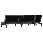 vidaXL Canapé-lit en forme de L gris foncé 255x140x70 cm tissu