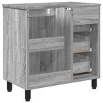 vidaXL Unité de vanité de salle de bain Sonoma gris 60 x 35 x 60 cm