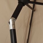 vidaXL Parasol d'extérieur avec poteau en métal 300 cm Taupe