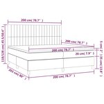 vidaXL Sommier à lattes de lit avec matelas Marron foncé 200x200 cm